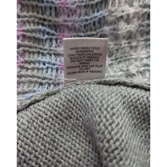 Christopher & Banks Cardigan Sweater Gray Fair Isle Longline Misses Size M New - Picture 7 of 7